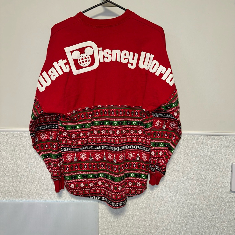 Walt Disney Parks Spirit Jersey Rare XS Authentic Red Christmas 2018 Women’s - Picture 5 of 16